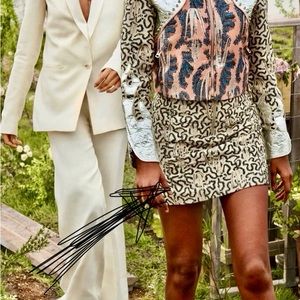 H&M Conscious mini skirt this is an exclusive collection size 10 Brocade Skirt